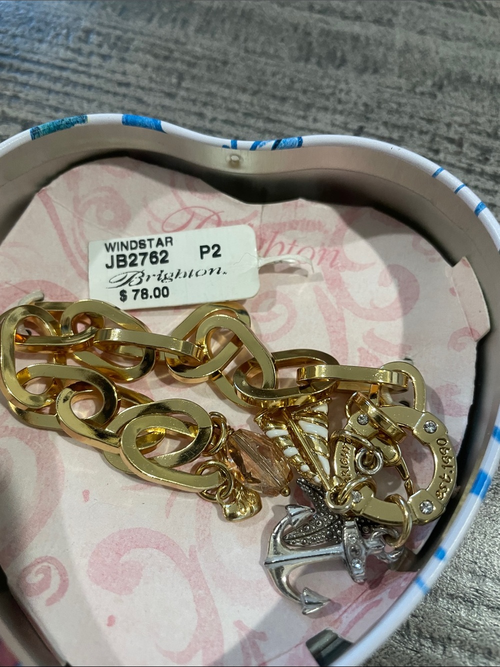 Brighton “Windstar” link goldtone bracelet